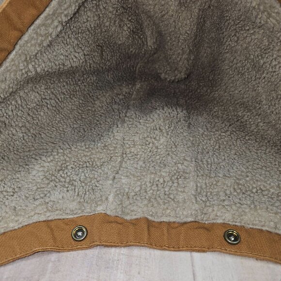 Carhartt 4 Snap Hood Duck Brown Sherpa Lined - Picture 4 of 6